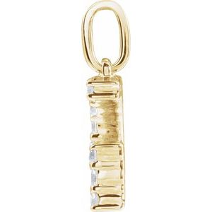14K Yellow Gold 1/5 CTW Lab-Grown Diamond Initial G Pendant