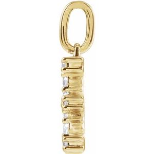 14K Yellow Gold 1/5 CTW Lab-Grown Diamond Initial E Pendant