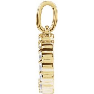 14K Yellow Gold 1/4 CTW Lab-Grown Diamond Initial D Pendant