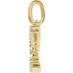 14K Yellow Gold 1/6 CTW Lab-Grown Diamond Initial C Pendant