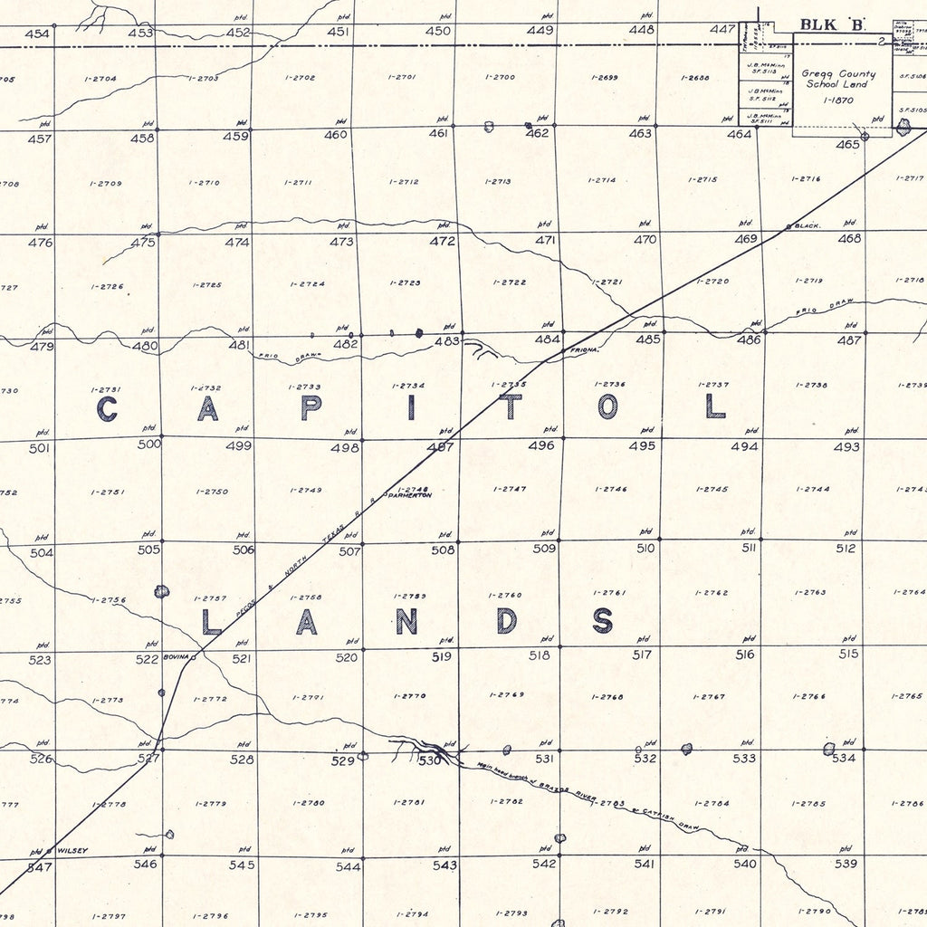 Vintage Map of Parmer County, Texas 1926