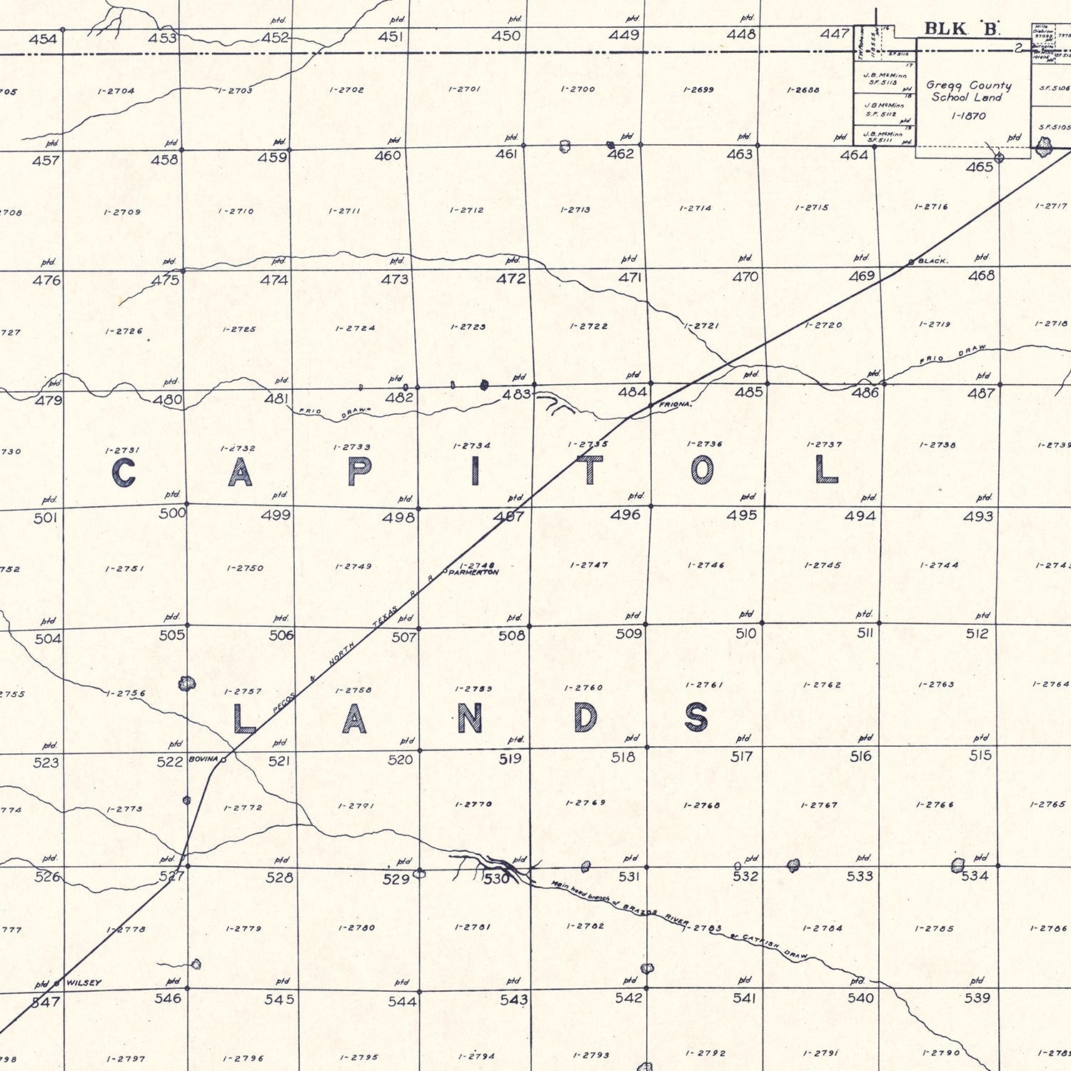 Vintage Map of Parmer County, Texas 1926