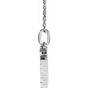 14K White Gold 1/4 CTW Lab-Grown Diamond Initial N 16-18" Necklace
