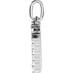 14K White Gold 1/4 CTW Lab-Grown Diamond Initial N Pendant