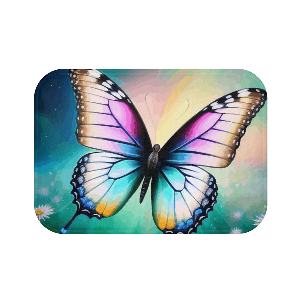 Beautiful Butterfly Bath Mat - Colorful Floor Rug for Nature Lovers