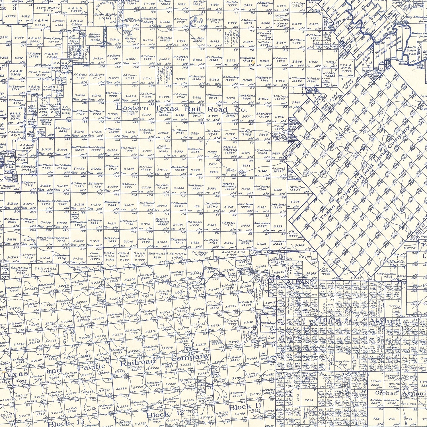 Vintage Map of Shackelford County, Texas 1920
