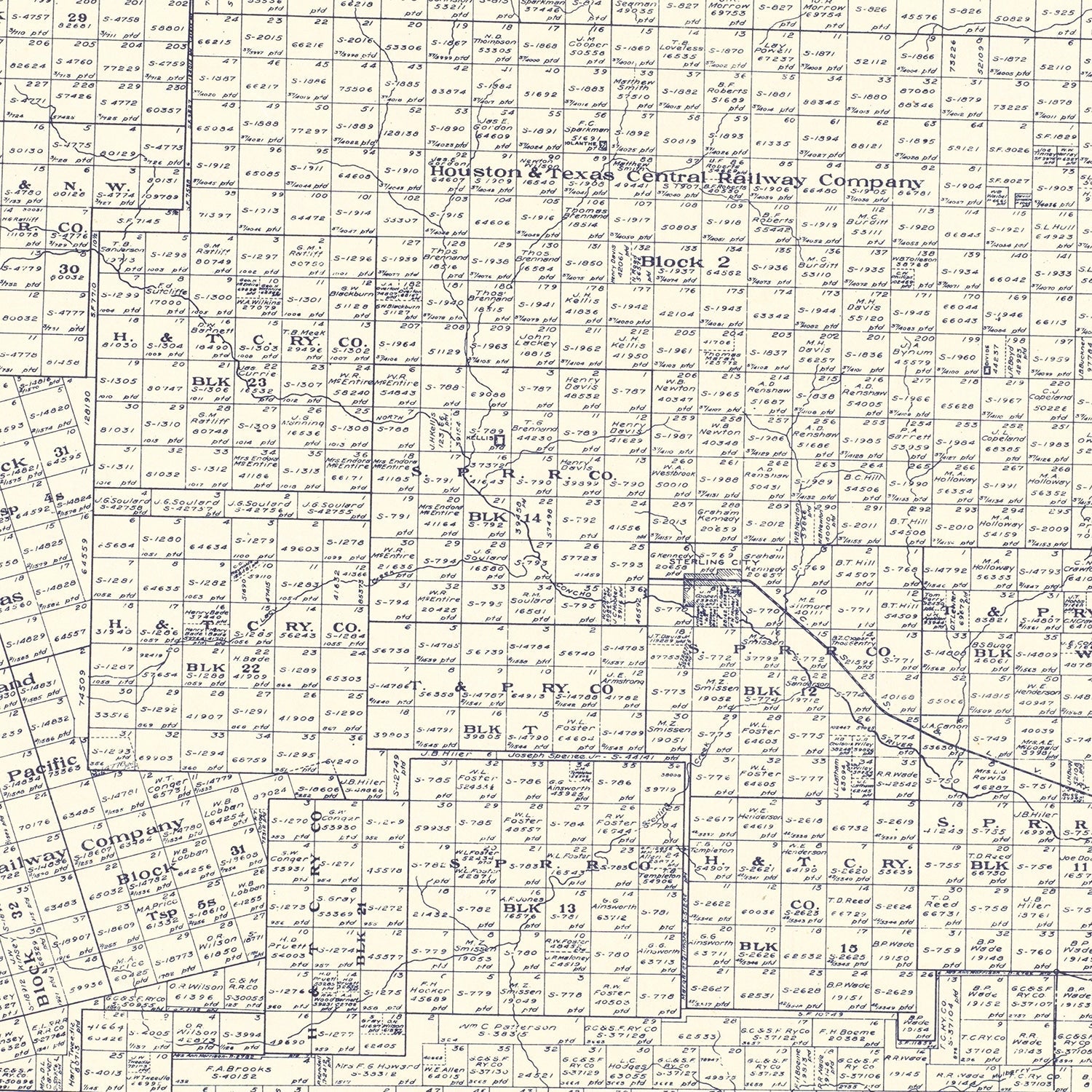 Vintage Map of Sterling County, Texas 1926
