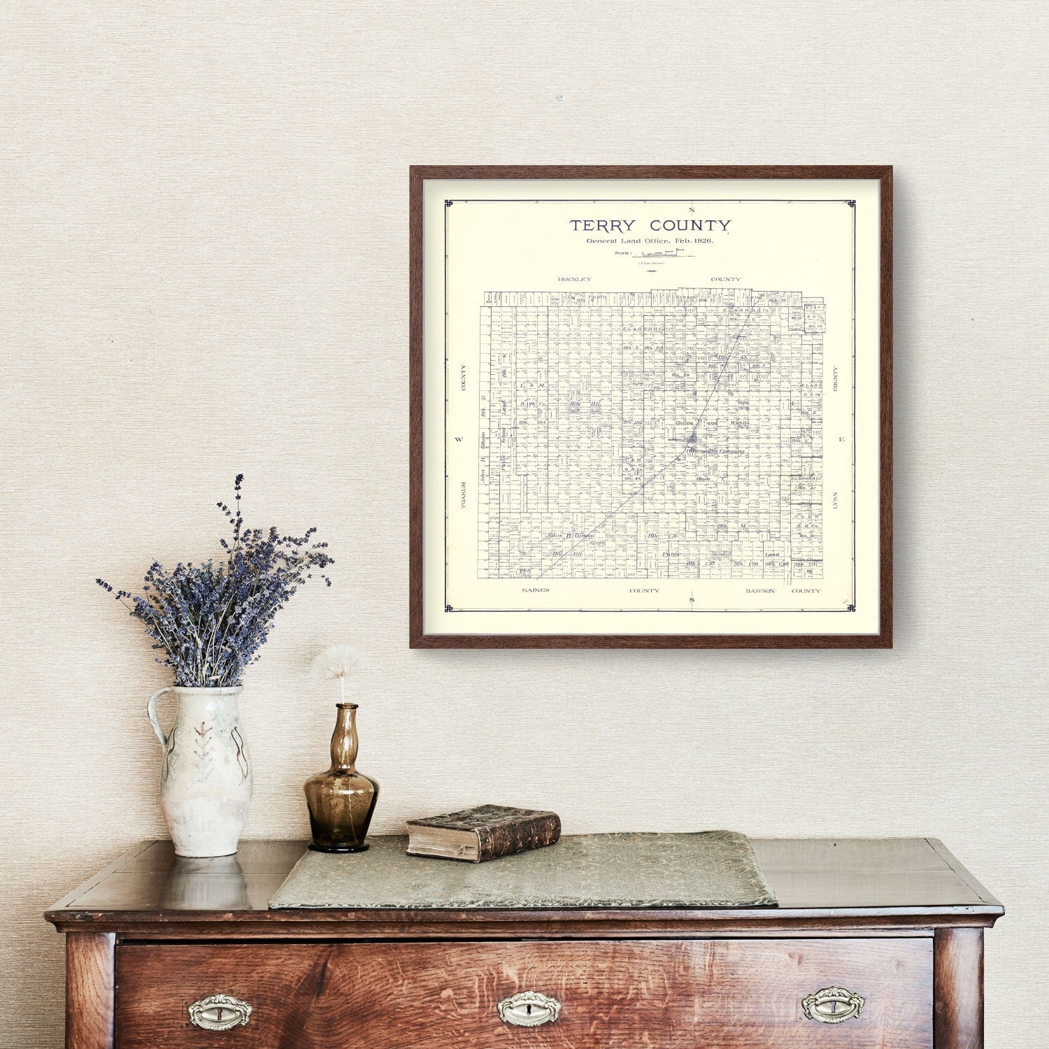 Vintage Map of Terry County, Texas 1926