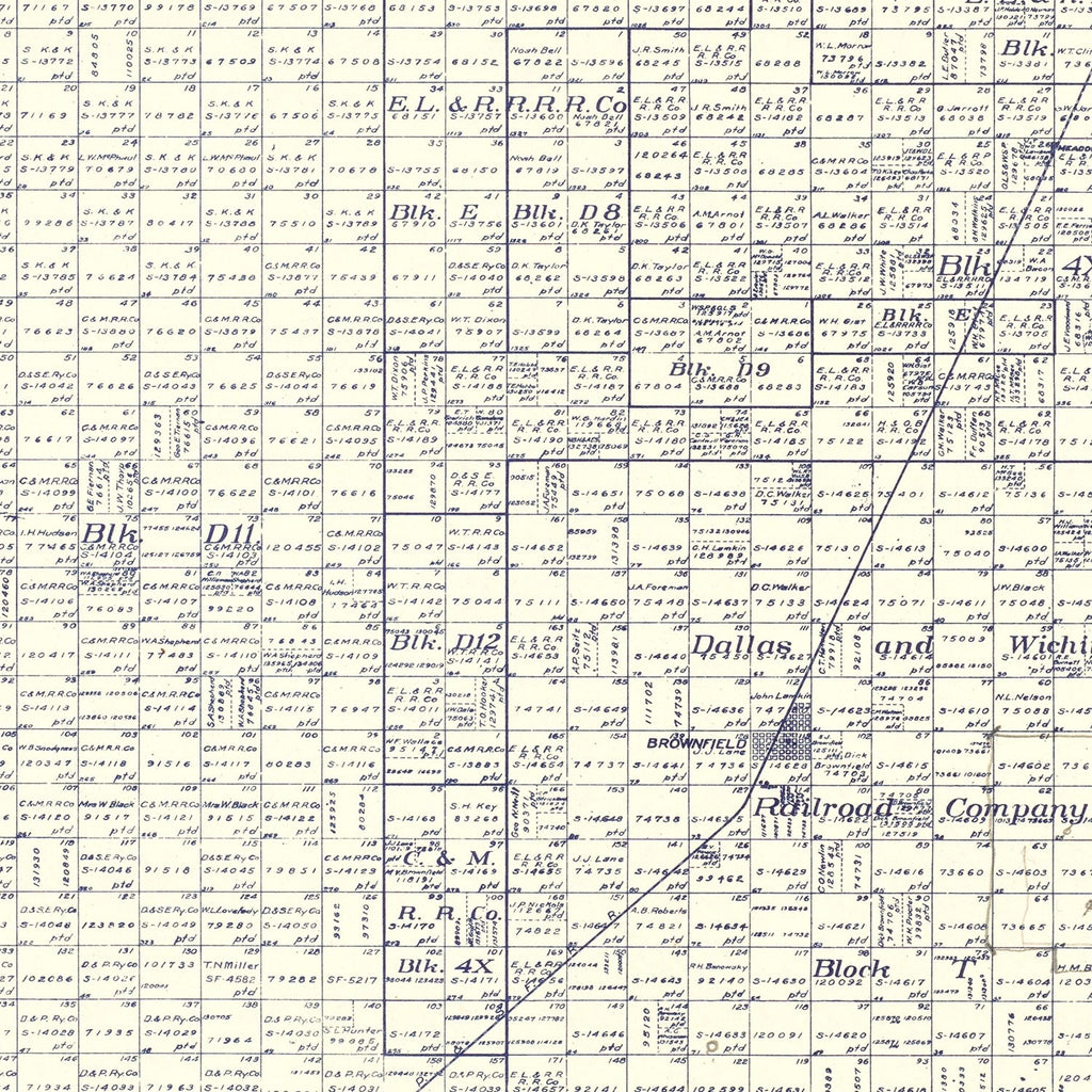 Vintage Map of Terry County, Texas 1926