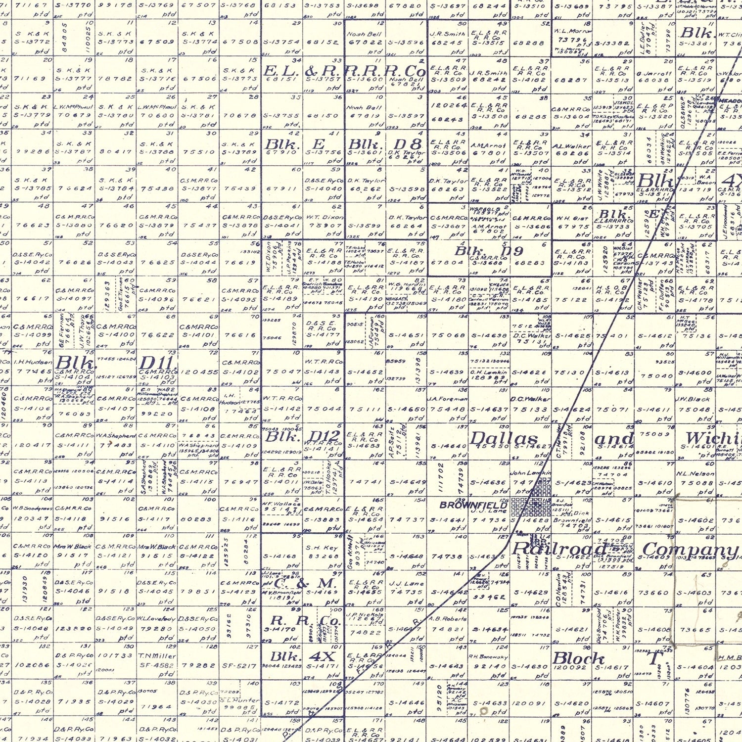 Vintage Map of Terry County, Texas 1926