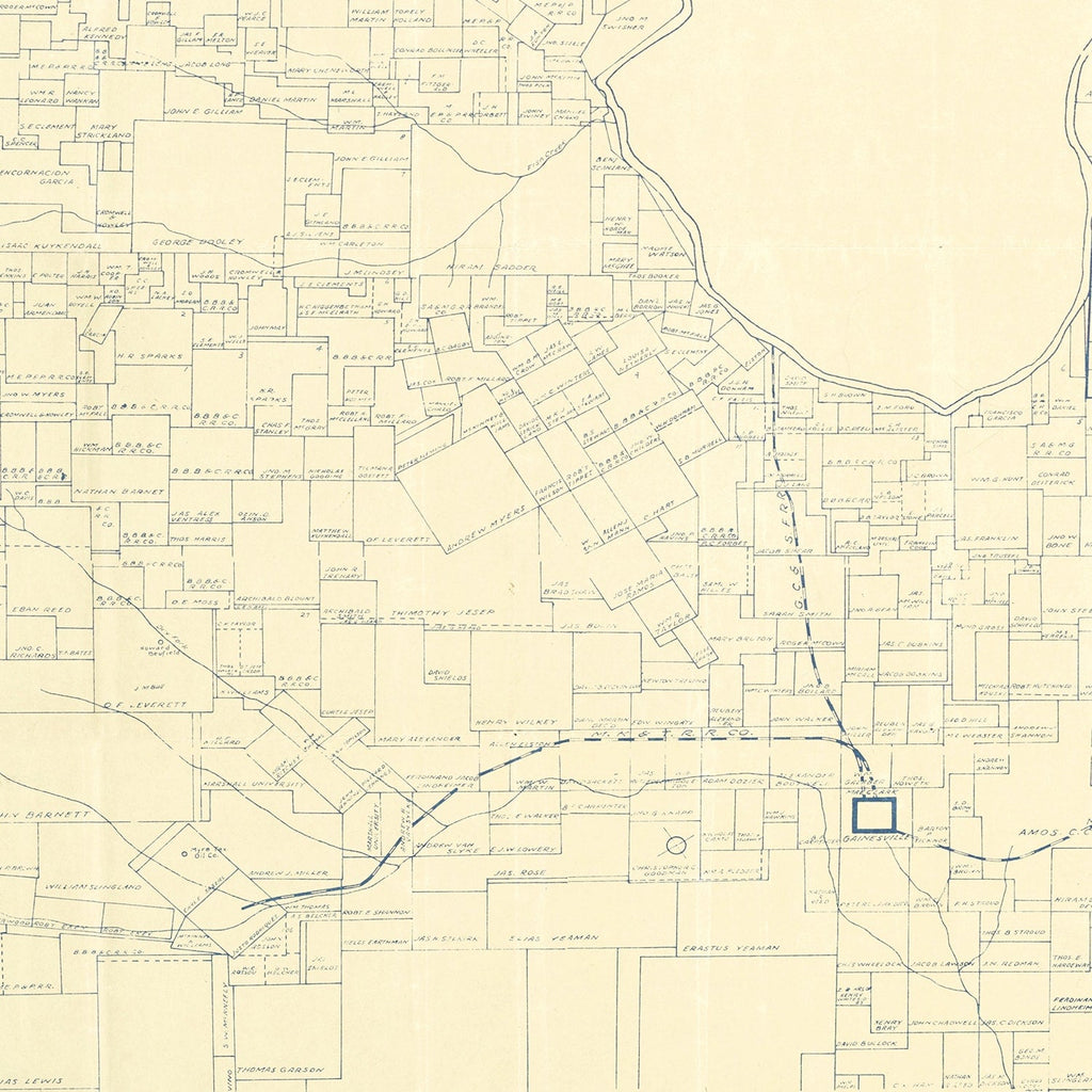 Vintage Map of Cooke County, Texas 1920