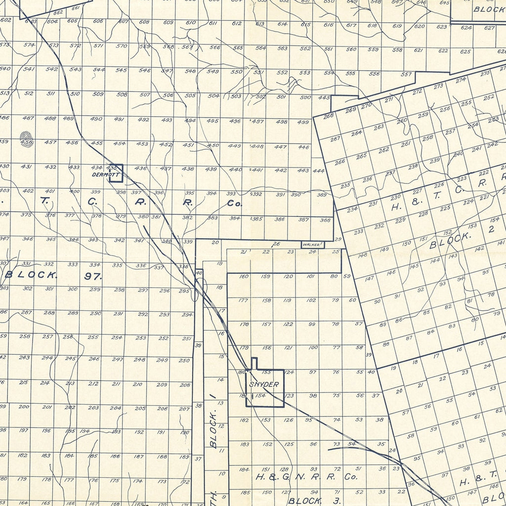 Vintage Map of Scurry County, Texas 1923