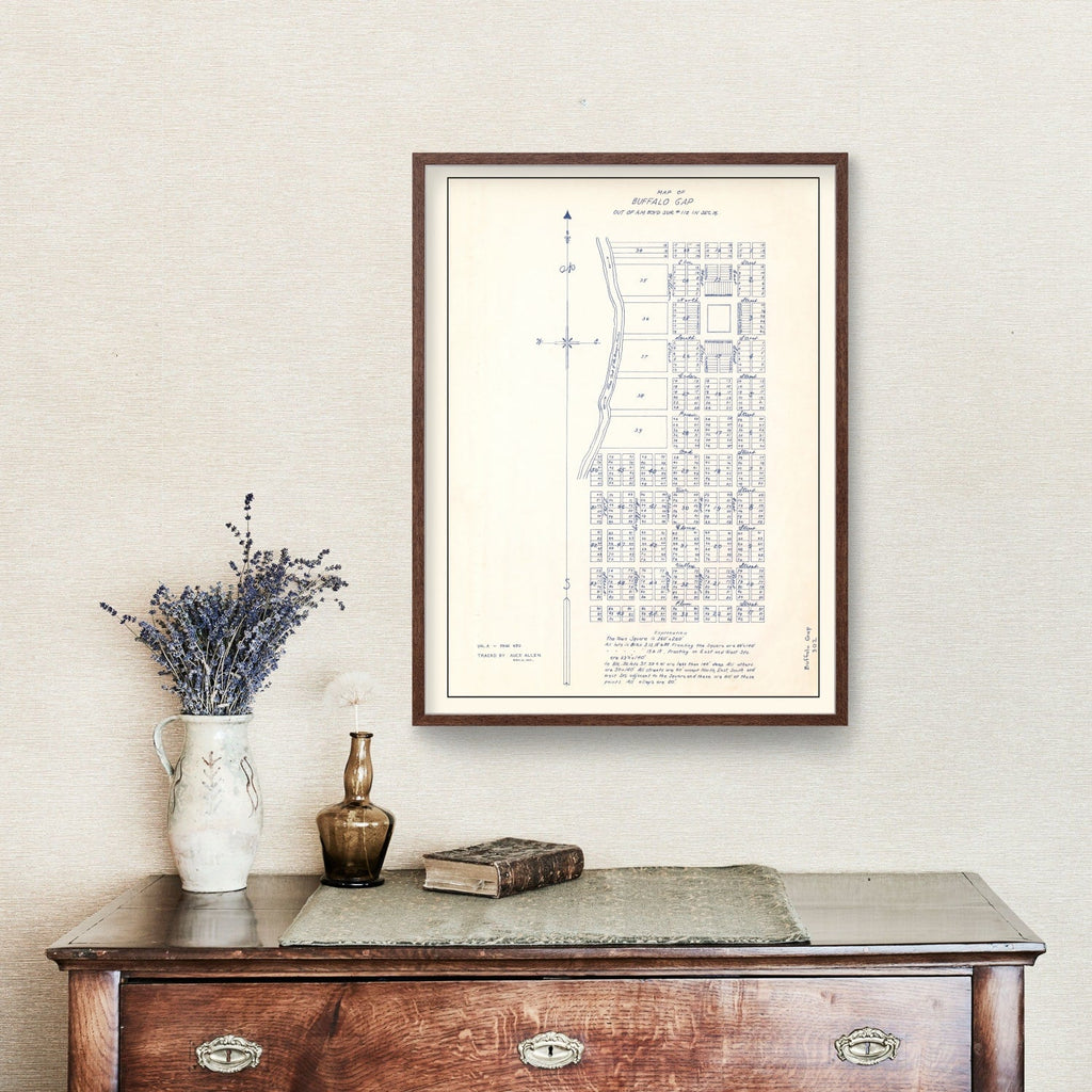 Vintage Map of Buffalo Gap, Texas 1929