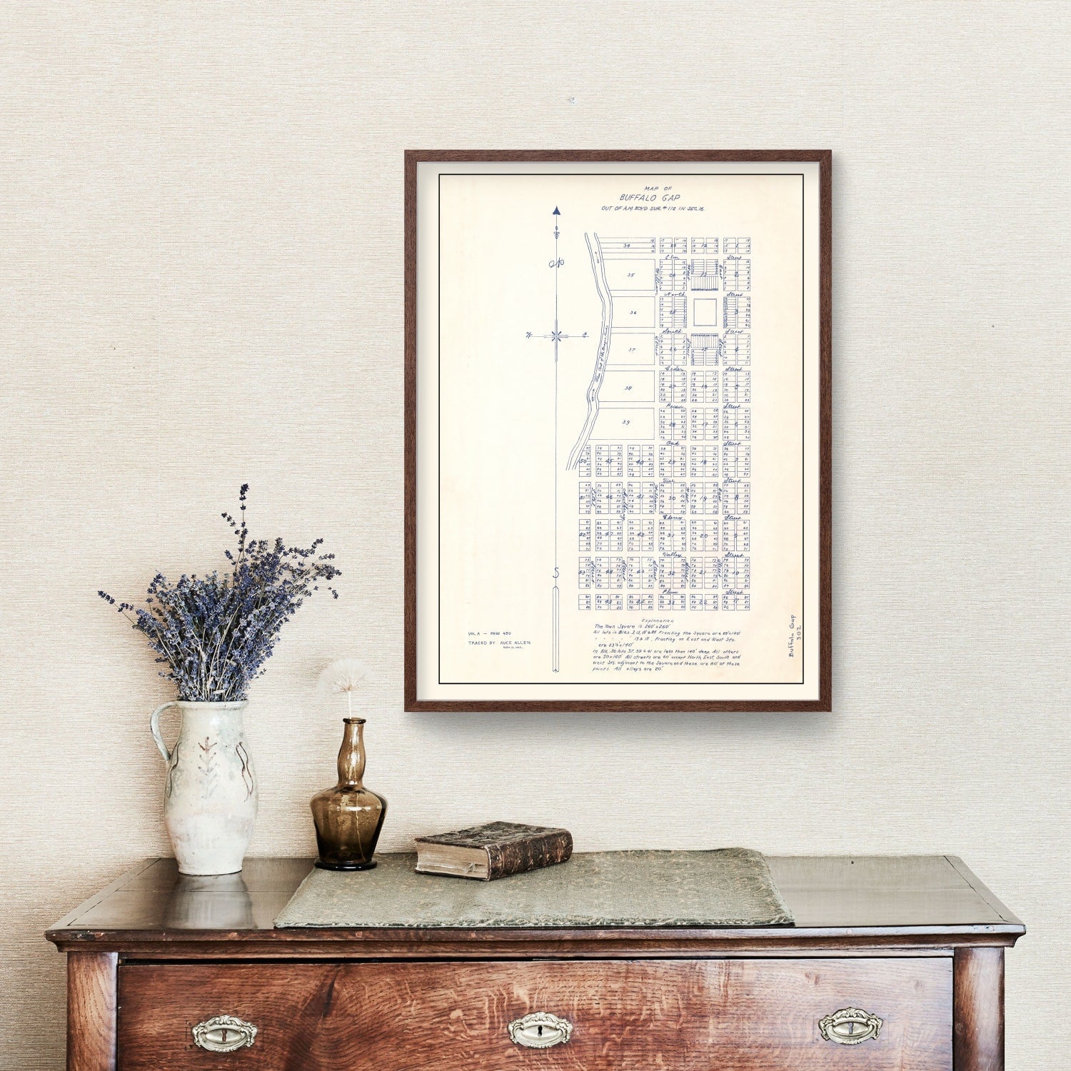 Vintage Map of Buffalo Gap, Texas 1929