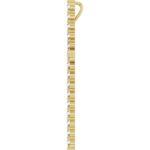 14K Yellow 1 CTW Lab-Grown Diamond Cross Pendant