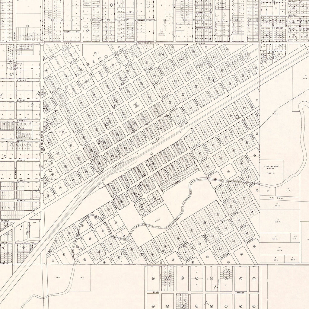 Vintage Map of Abilene, Texas 1930