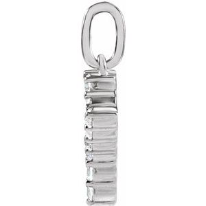 14K White Gold 1/6 CTW Lab-Grown Diamond Initial Y Pendant