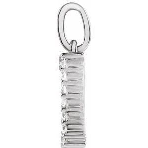 14K White Gold 1/5 CTW Lab-Grown Diamond Initial Z Pendant