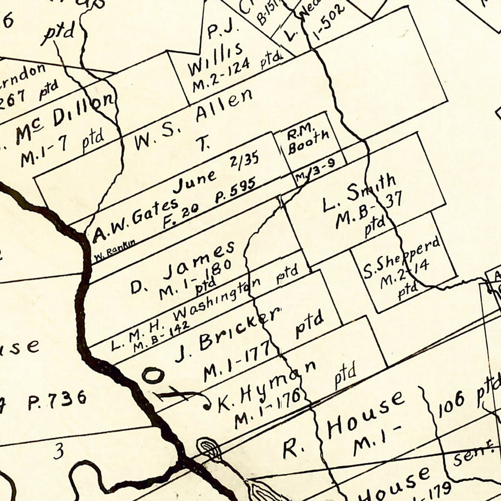 Vintage Map of Montgomery County, Texas 1933