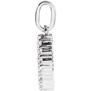 14K White Gold 1/4 CTW Lab-Grown Diamond Initial O Pendant