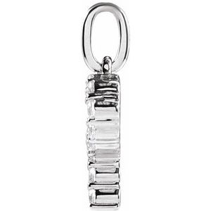 14K White Gold 1/5 CTW Lab-Grown Diamond Initial P Pendant