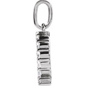 14K White Gold 1/4 CTW Lab-Grown Diamond Initial Q Pendant
