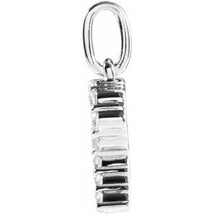 14K White Gold 1/4 CTW Lab-Grown Diamond Initial R Pendant