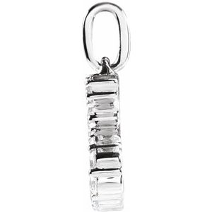 14K White Gold 1/5 CTW Lab-Grown Diamond Initial S Pendant