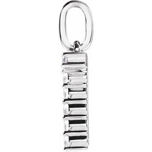 14K White Gold 1/6 CTW Lab-Grown Diamond Initial T Pendant