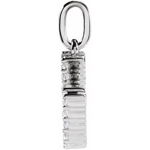 14K White Gold 1/5 CTW Lab-Grown Diamond Initial U Pendant