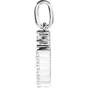 14K White Gold 1/5 CTW Lab-Grown Diamond Initial V Pendant