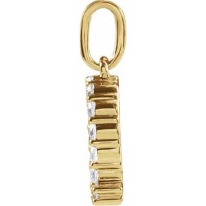 14K Yellow Gold 1/4 CTW Lab-Grown Diamond Initial Q Pendant
