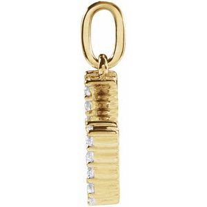14K Yellow Gold 1/5 CTW Lab-Grown Diamond Initial U Pendant