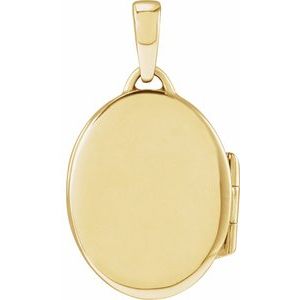 Engravable Oval Locket