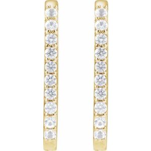Accented Elongated Hoop Earrings