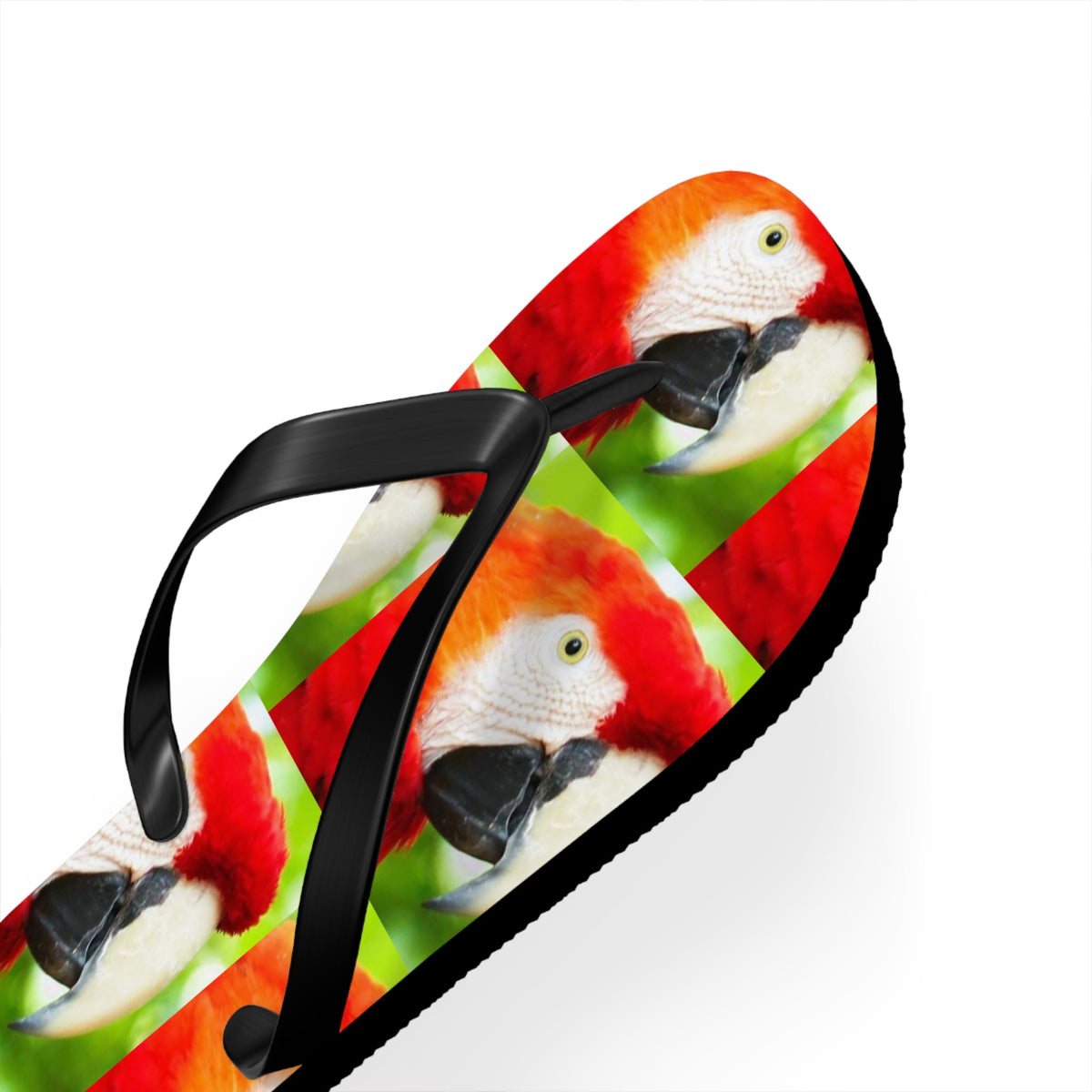 Scarlet Macaw Parrot Flip Flops