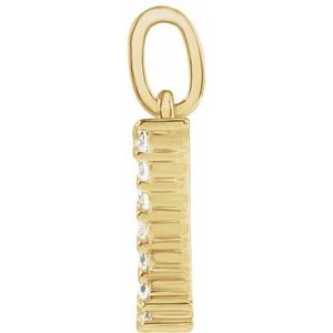 14K Yellow Gold 1/6 CTW Lab-Grown Diamond Initial Y Pendant