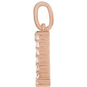 14K Rose Gold 1/6 CTW Lab-Grown Diamond Initial Y Pendant