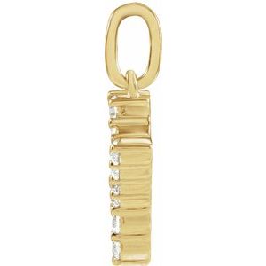 14K Yellow Gold 1/5 CTW Lab-Grown Diamond Initial Z Pendant