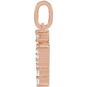14K Rose Gold 1/5 CTW Lab-Grown Diamond Initial Z Pendant