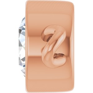 14K Rose Gold 1/4 CT Natural Diamond Bezel-Set Link