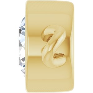 14K Yellow Gold 1/4 CT Natural Diamond Bezel-Set Link