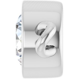 14K White Gold 1/4 CT Natural Diamond Bezel-Set Link