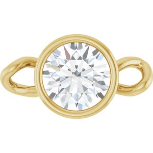 14K Yellow Gold 1/4 CT Natural Diamond Bezel-Set Link