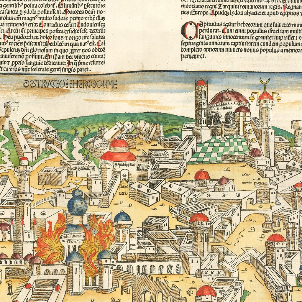 Vintage Holy Land Map 1493