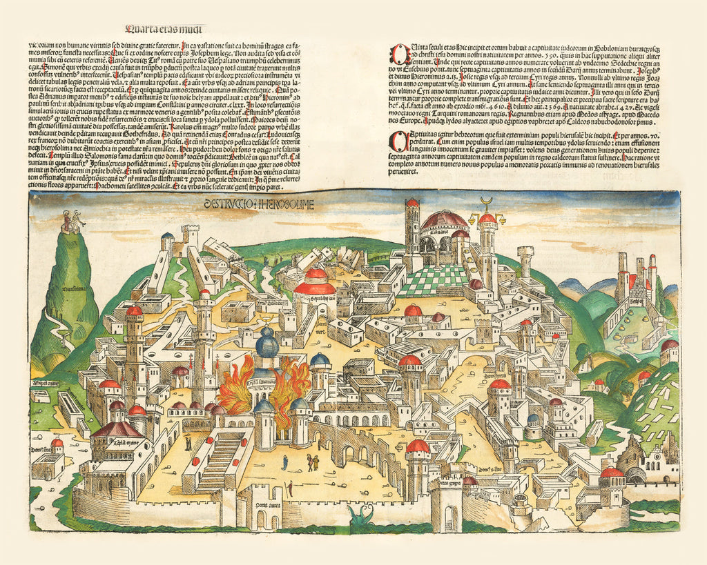Vintage Holy Land Map 1493