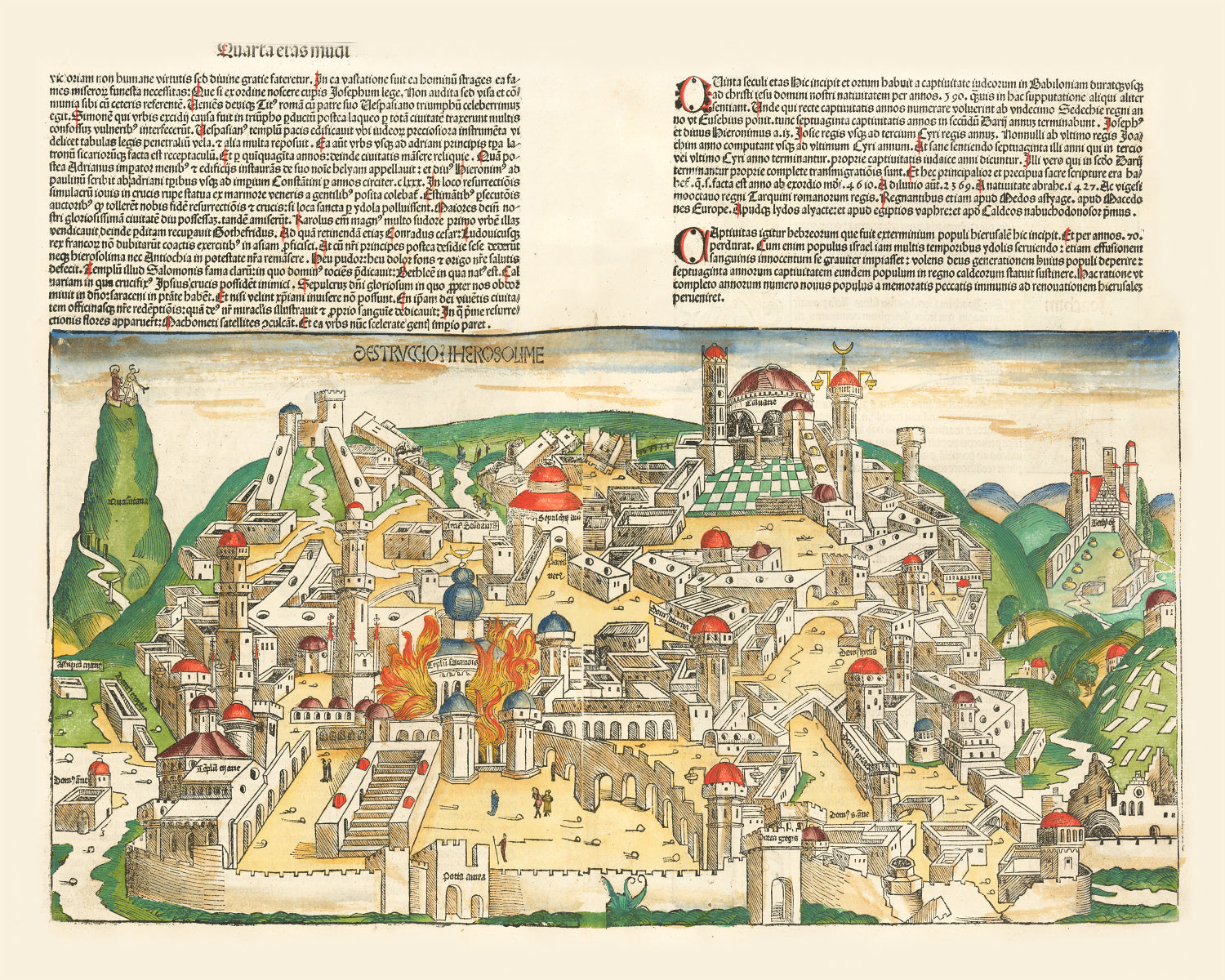 Vintage Holy Land Map 1493