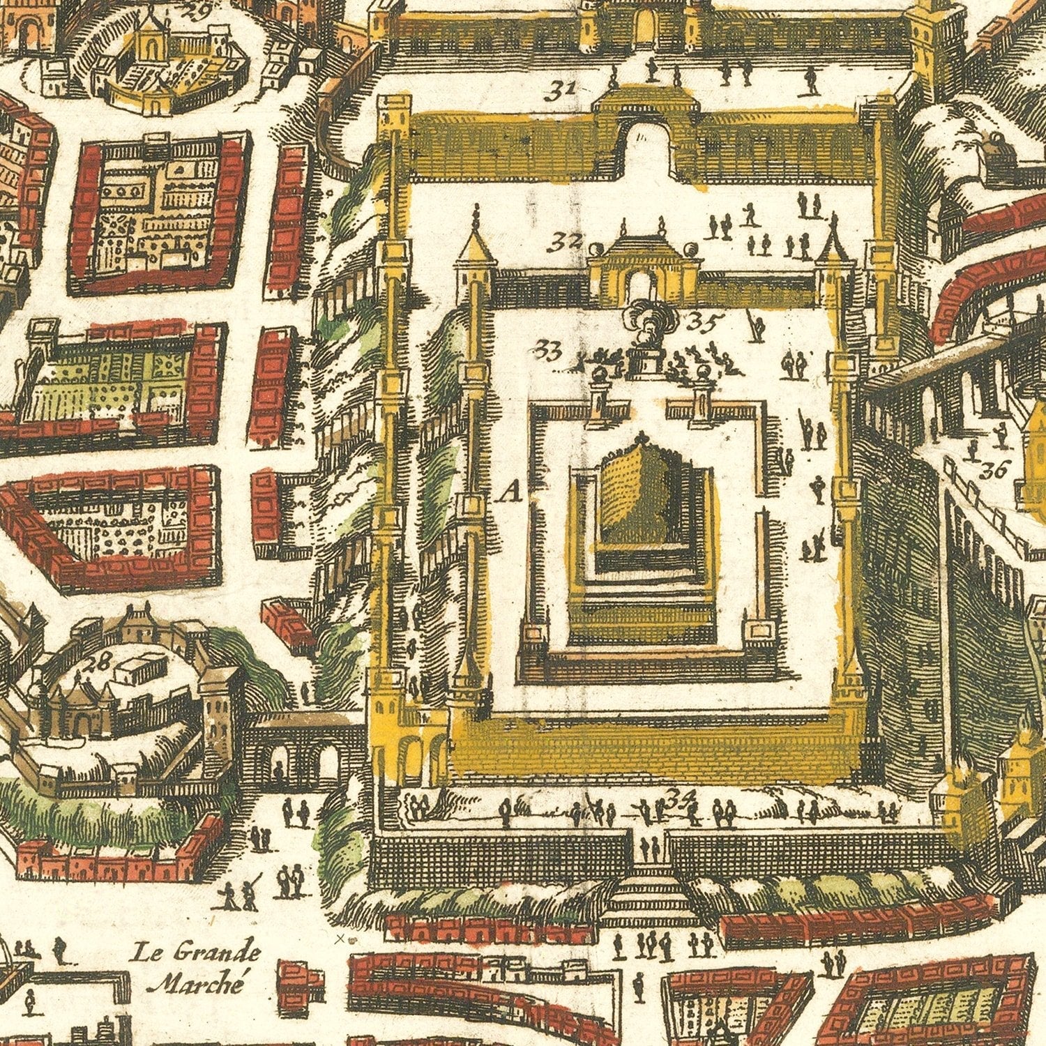 Vintage Map of Jerusalem, Israel 1700