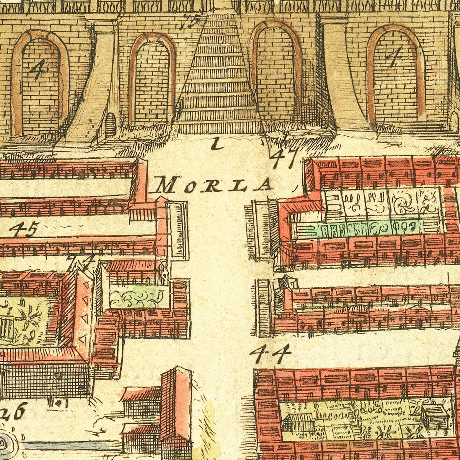 Vintage Map of Jerusalem, Israel 1702