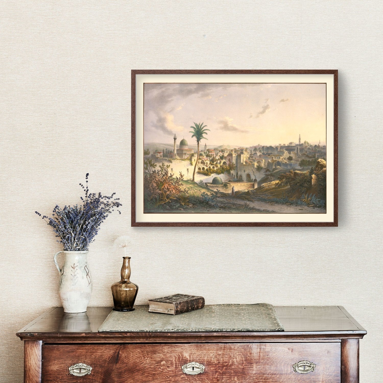 Vintage Map of Jerusalem, Israel 1838